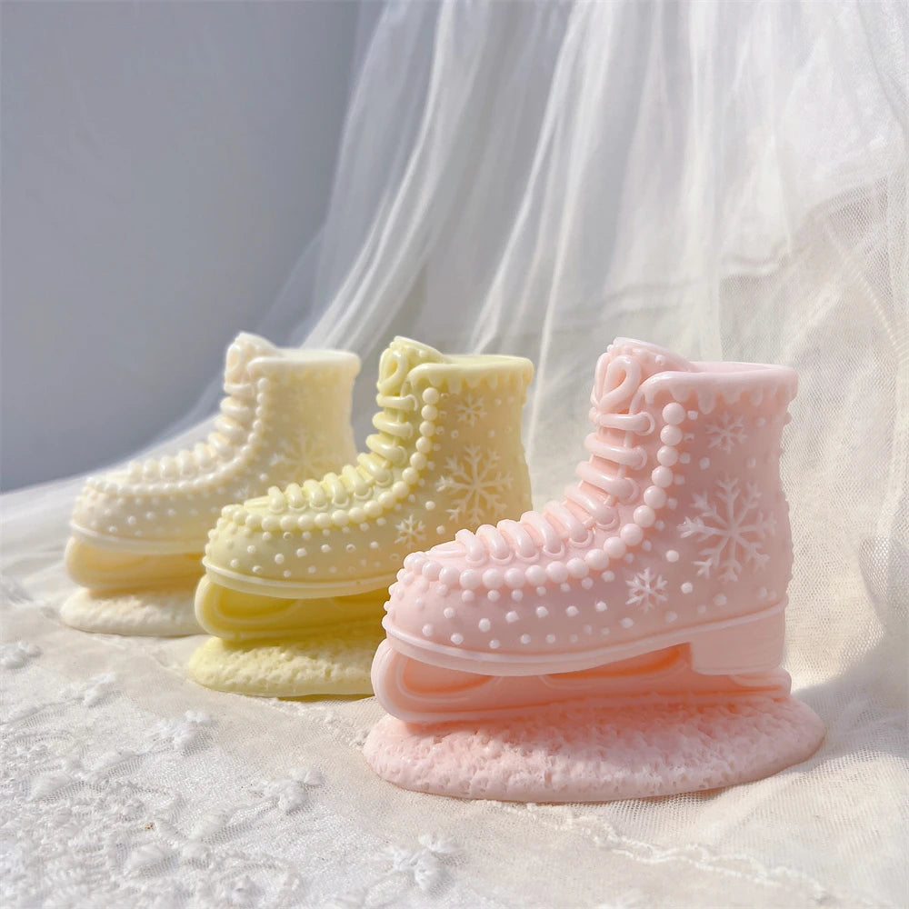 Gingerbread Ice Skates Candle Mold