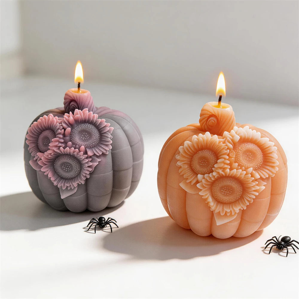 Sunflower Pumpkin Silicone Candle Mold