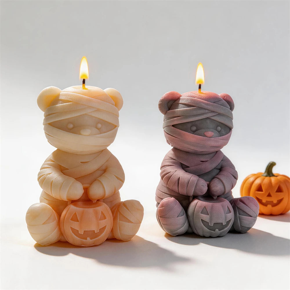 Halloween Mummy Bear Silicone Candle Mold