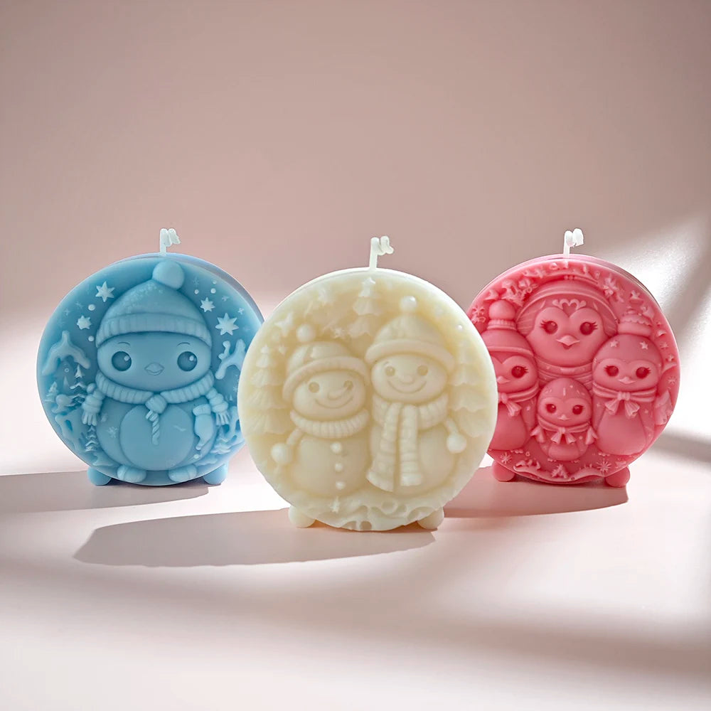 Christmas Snowman Candle Mold