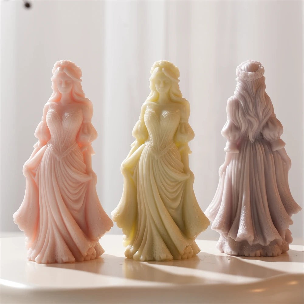 3D Elegant Woman Silicone Candle Mold