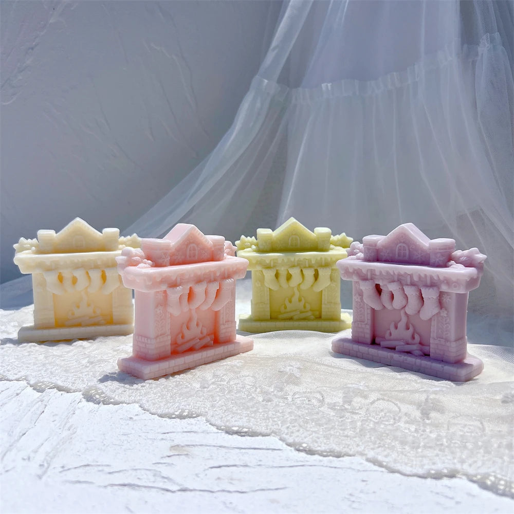 Christmas Fireplace Silicone Candle Mold