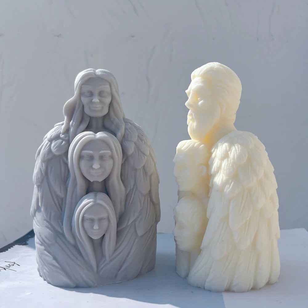 Three-Headed Male and Female Body Candle Mold