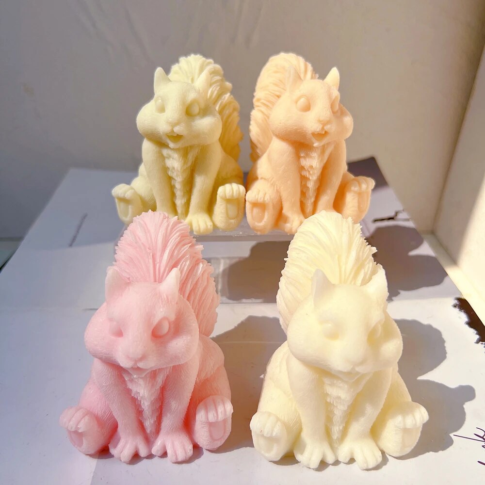 Cute Squirrel Silicone Candle Mold