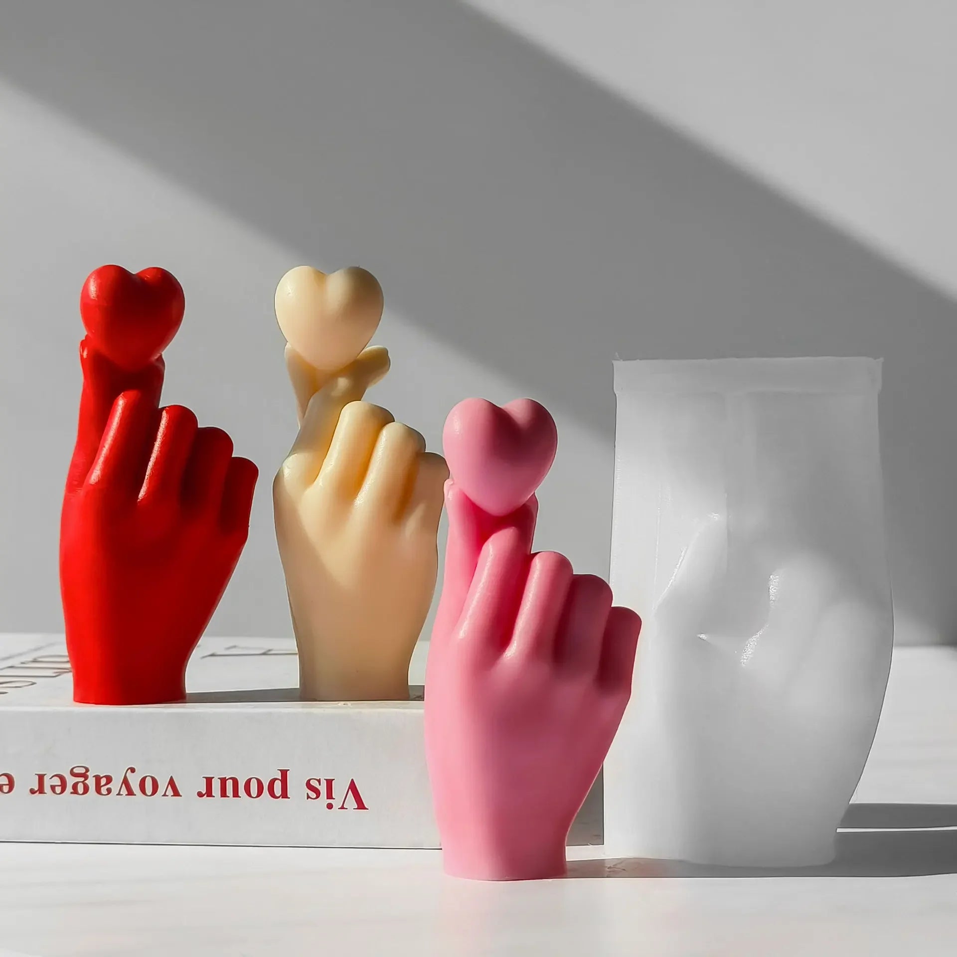 Finger Heart Gesture Silicone Candle Mold