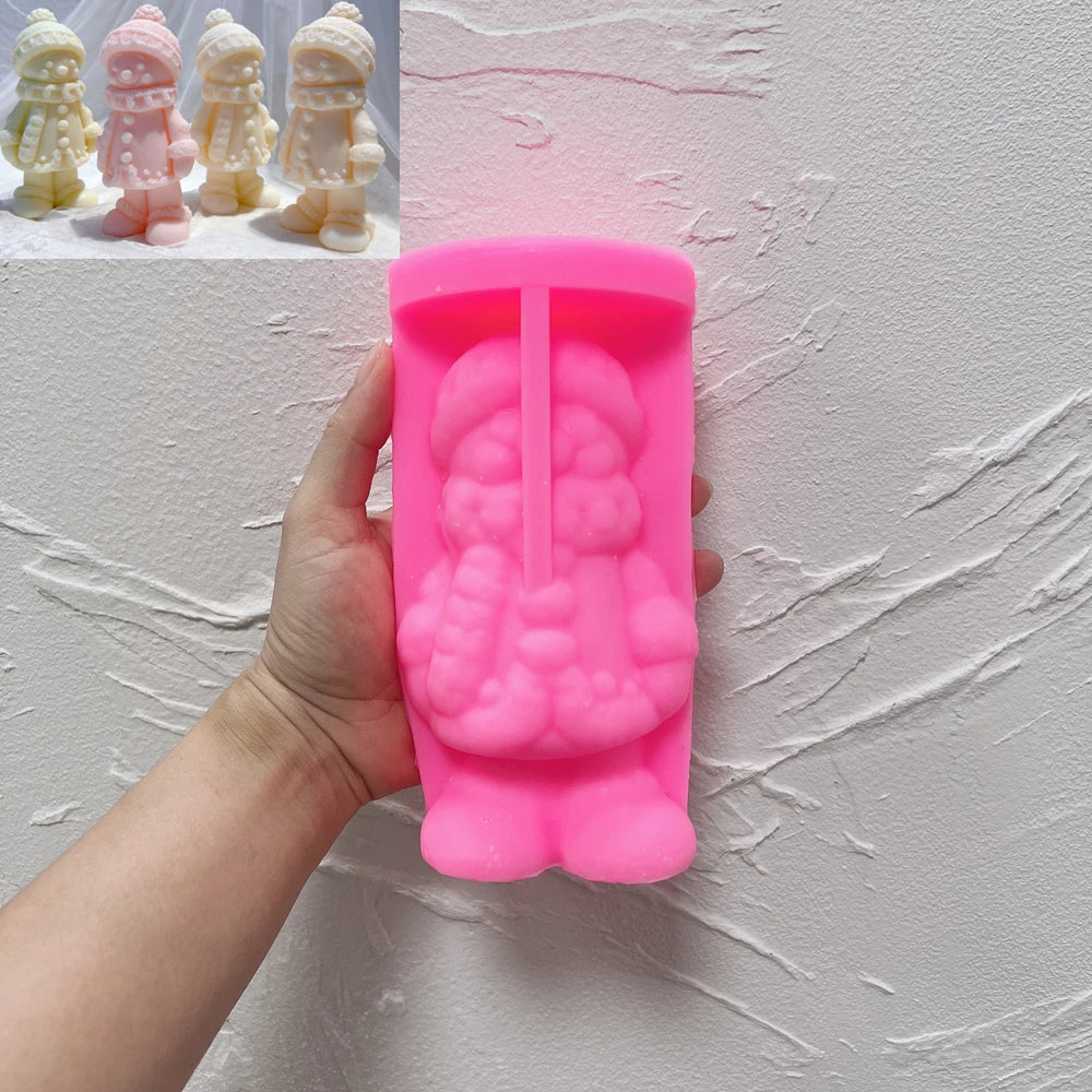 Gingerbread Snowman Candle Silicone Mold