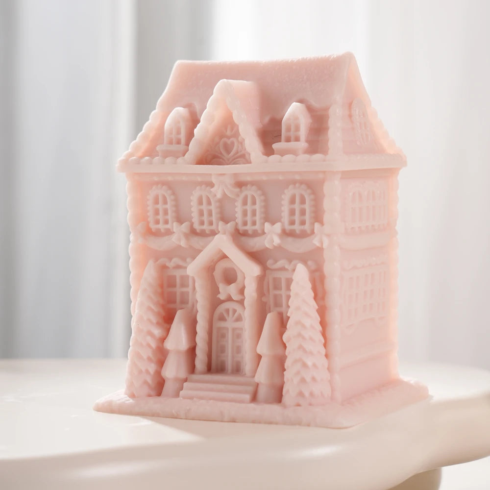 Gingerbread House Candle Silicone Mold