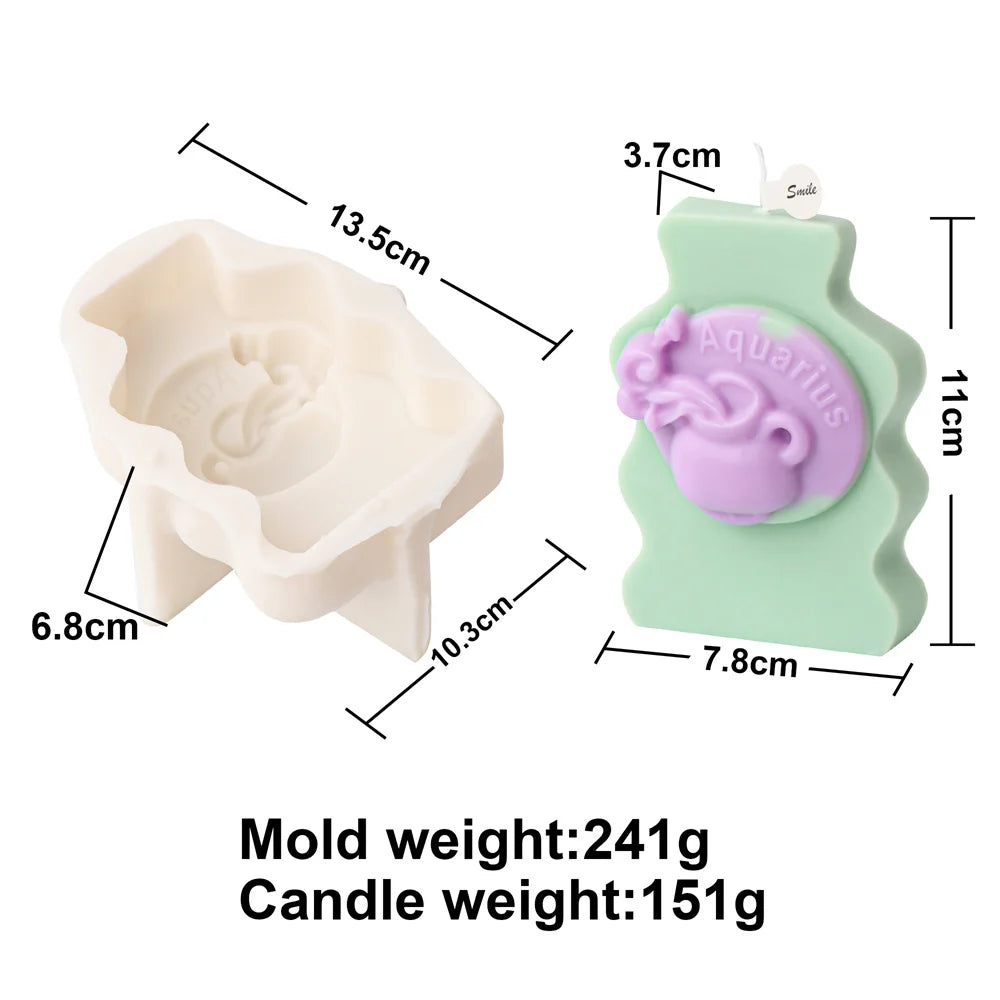 Astrology Art Craft DIY 12 Constellation Silicone Candle Molds