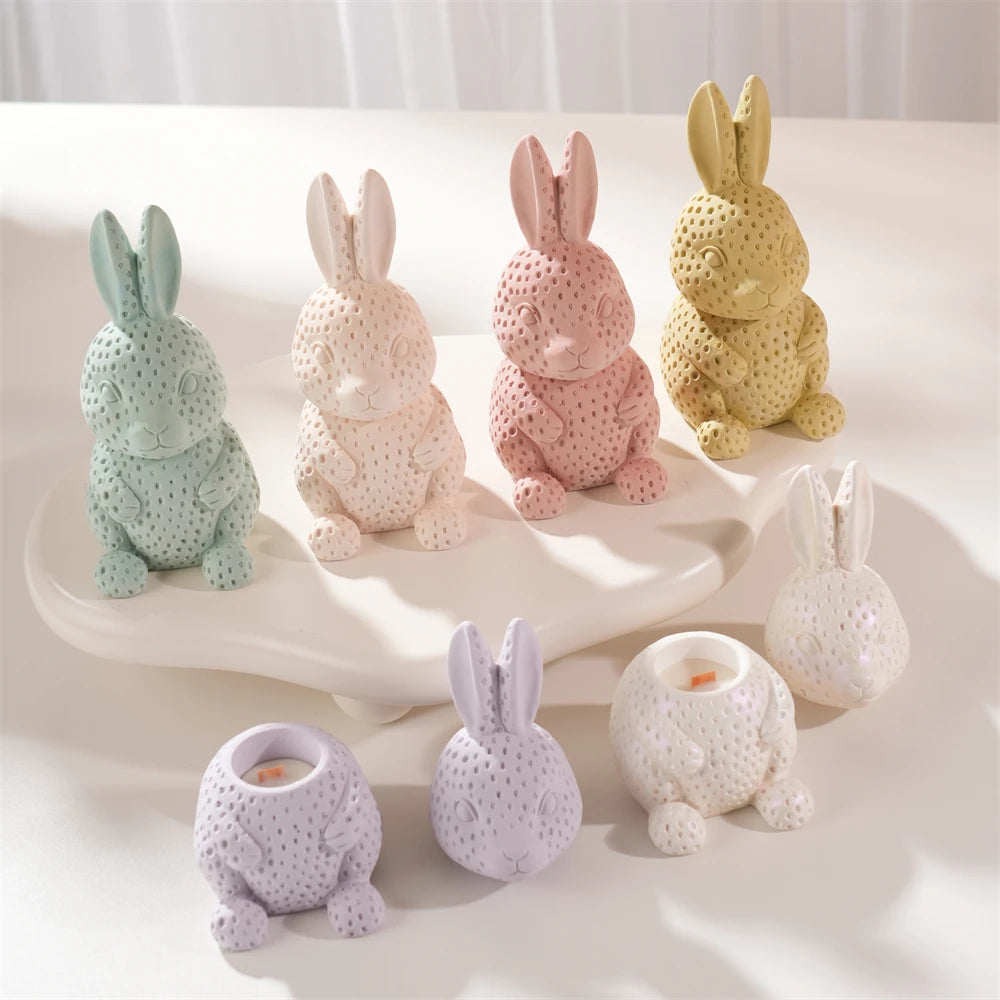 Bunny & Bear House Candle Jar Mold – Cute Silicone Mould