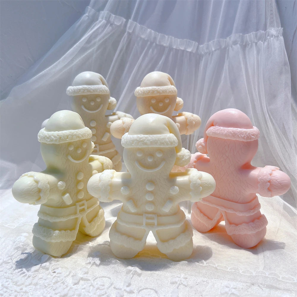 3D Gingerbread Man Silicone Candle Mold