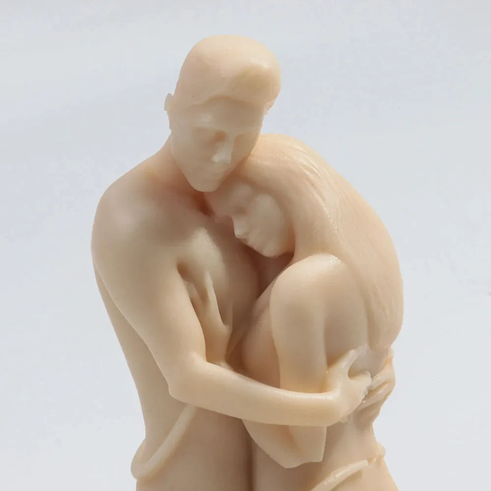 Embrace Lovers Portrait Candle Mold Silicone