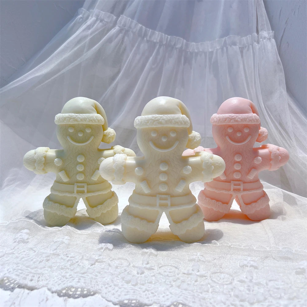 3D Gingerbread Man Silicone Candle Mold