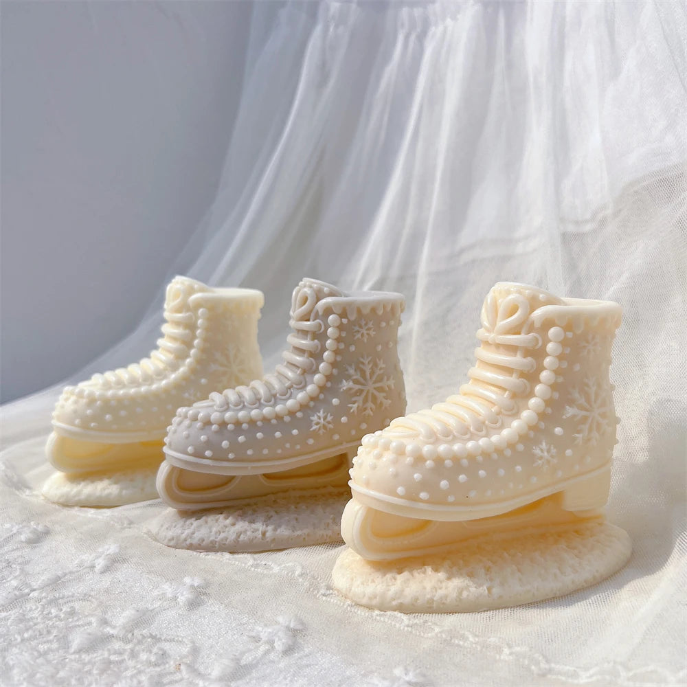 Gingerbread Ice Skates Candle Mold