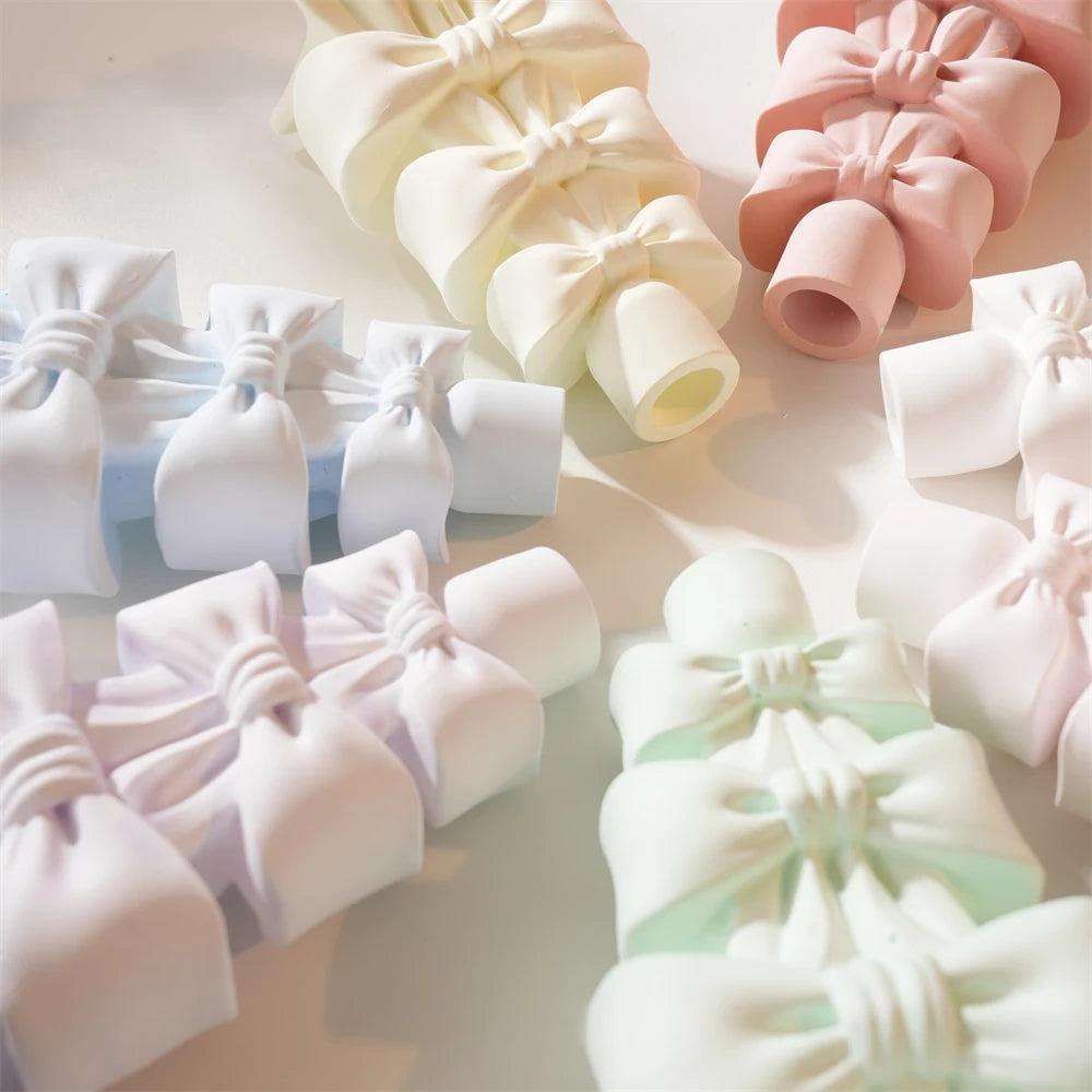 Christmas Bowknot Tree Candle Holder Silicone Mold