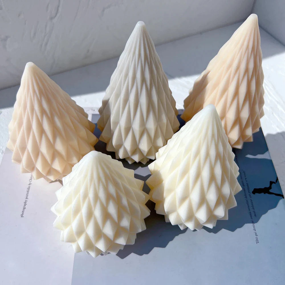 Diamond Cone Candle Mold