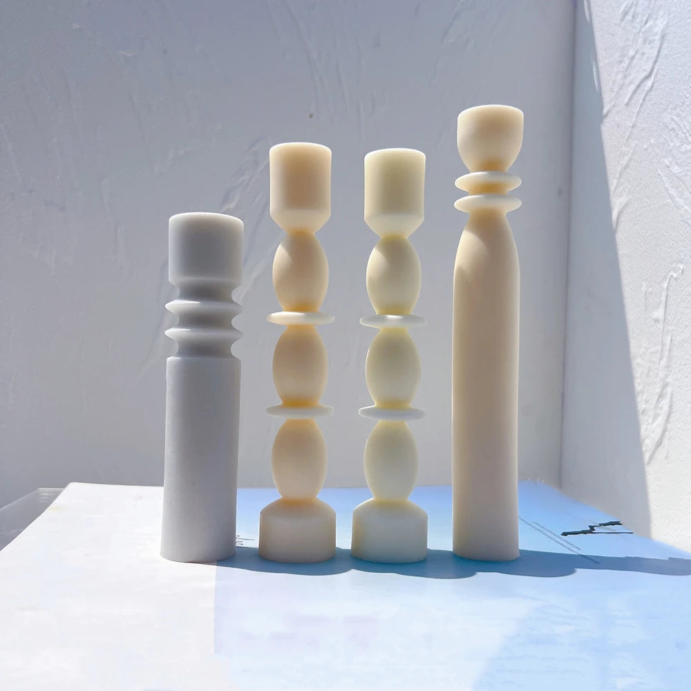 3 Shapes Taper Candle Mold