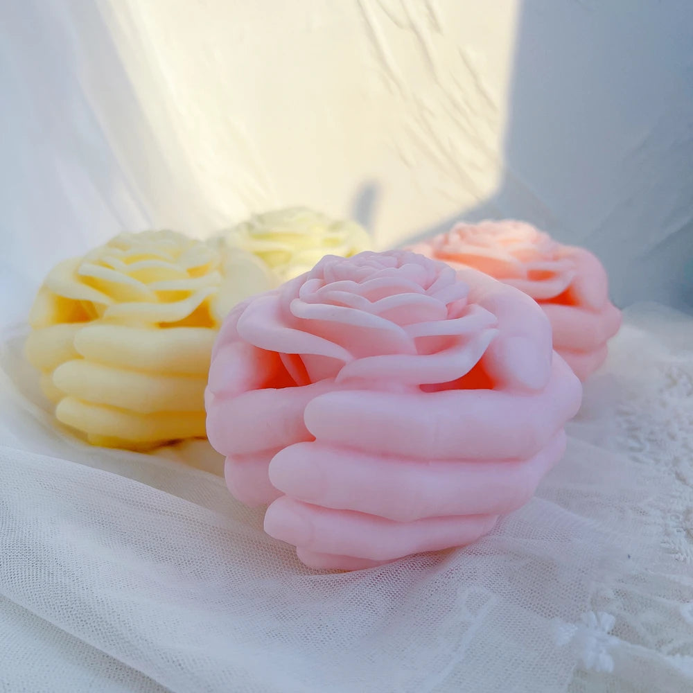 Rose In Hand Candle Mold