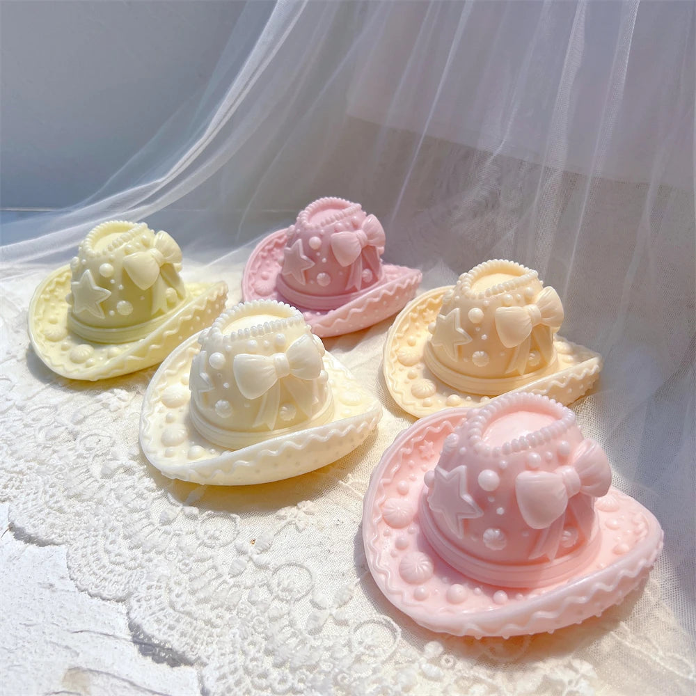 Gingerbread Cowboy Hat Candle Silicone Mold