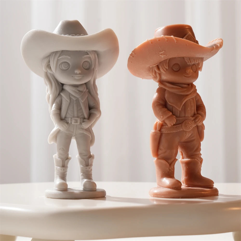 Cowboy & Cowgirl Silicone Candle Mold