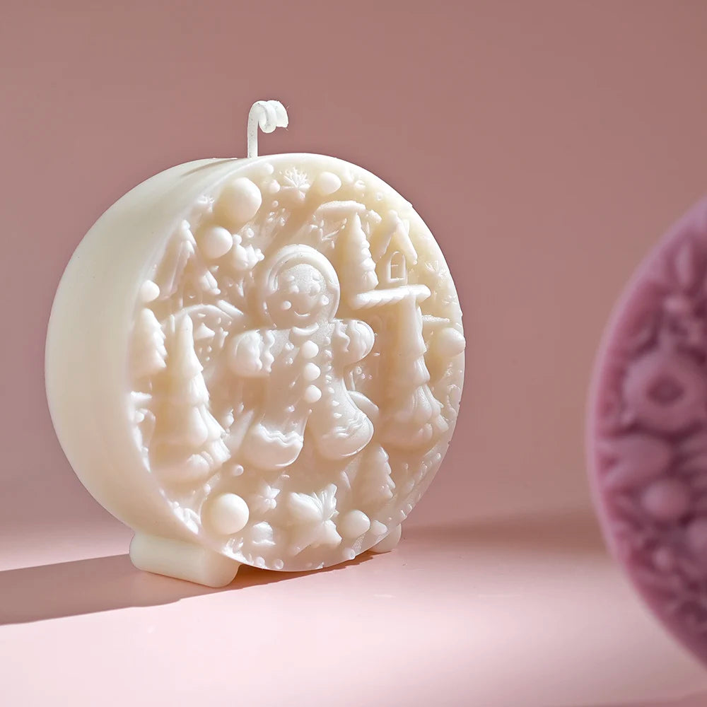 Winter Bear Gingerbread man Candle Mold