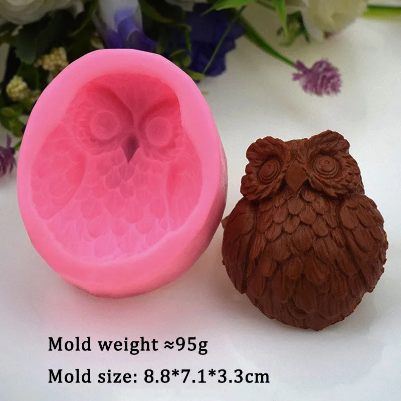 Cartoon Owl Silicone Candle Mold