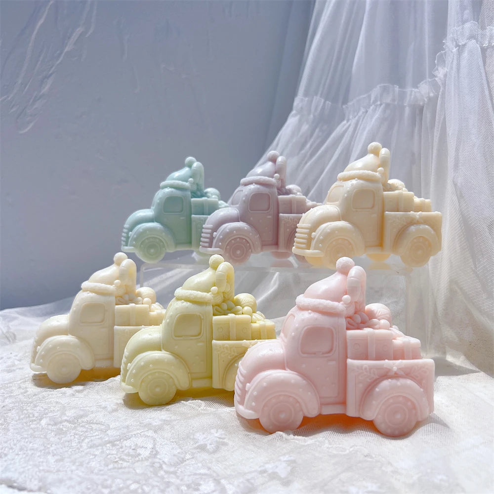 Retro Christmas Truck Candle Mold