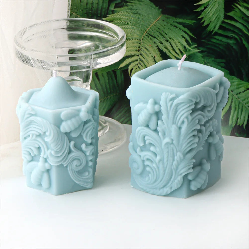 Honey Bee Blossom Pillar Candle Mold