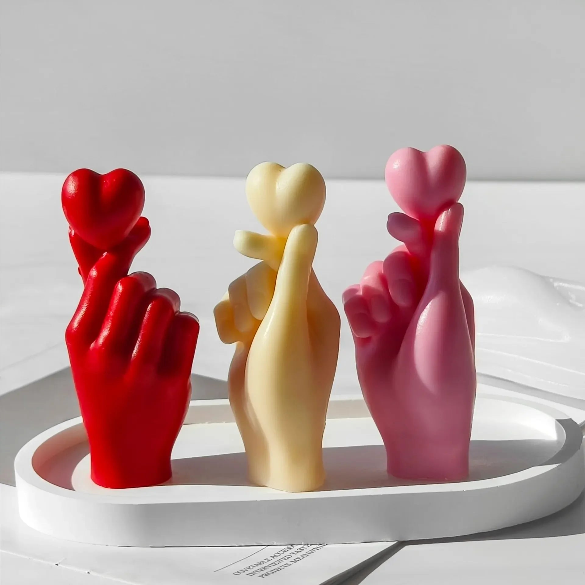 Finger Heart Gesture Silicone Candle Mold