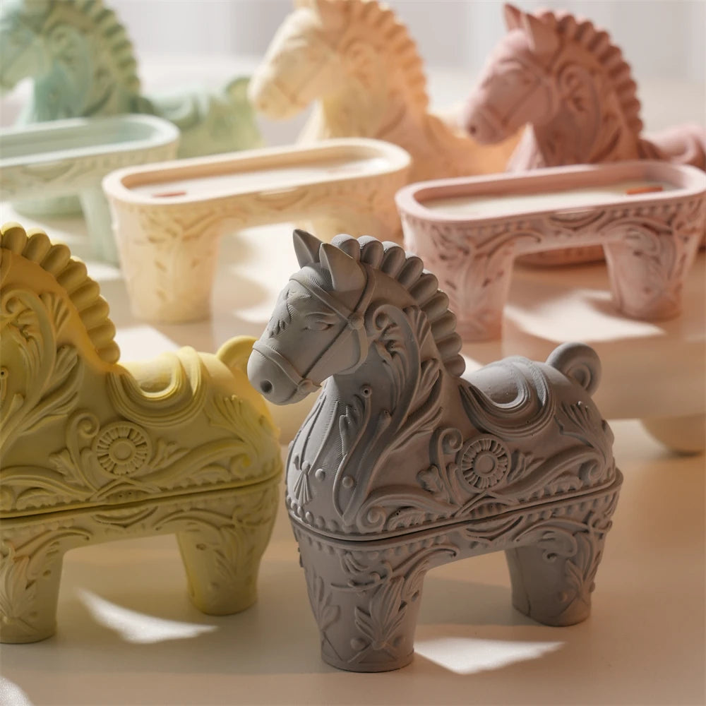 Hollow Horse Silicone Candle Mold for Vessel Holders