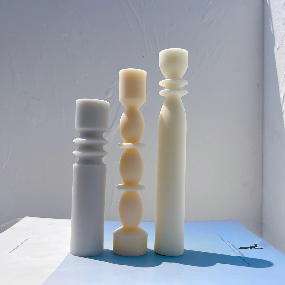 3 Shapes Taper Candle Mold