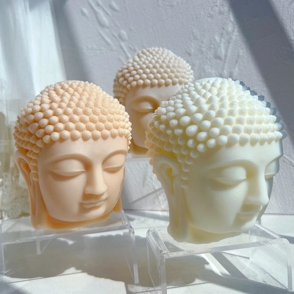 Buddha Head Candle Mold