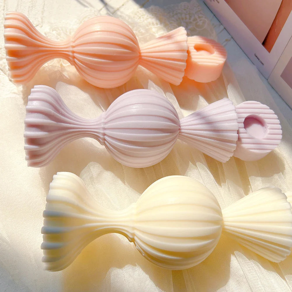 Vase Shape Sculptured Pillar Candle Mold