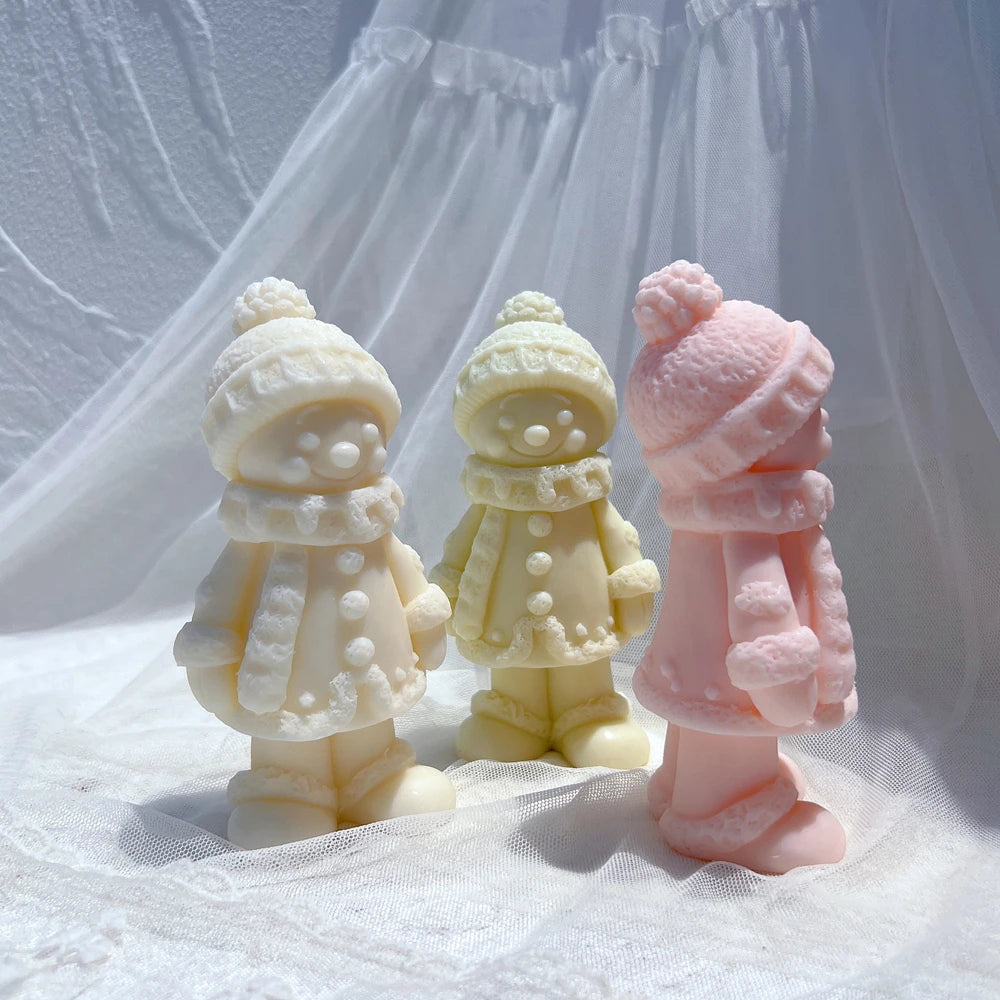 Gingerbread Snowman Candle Silicone Mold