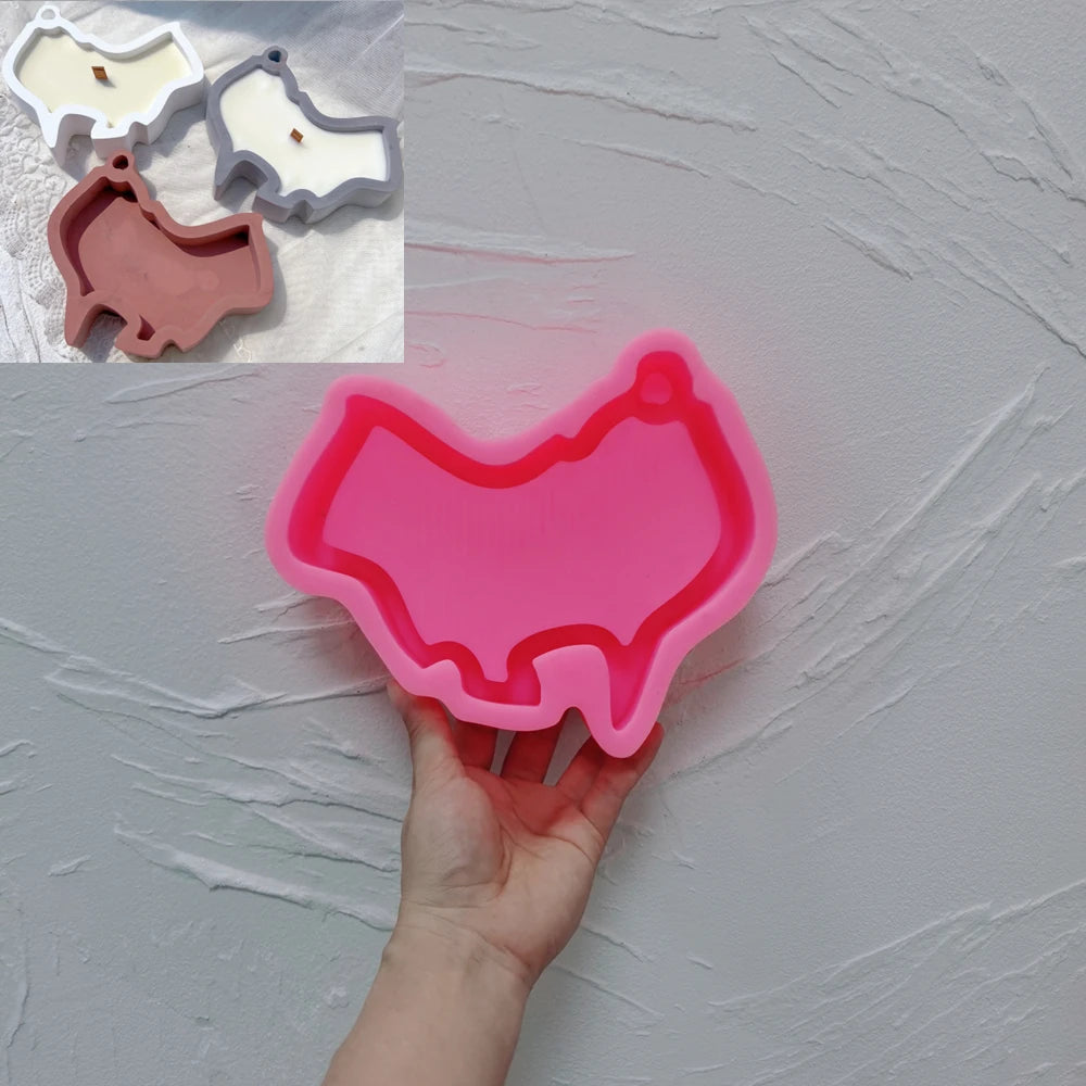 Australia Map Candle Vessel Silicone Mold