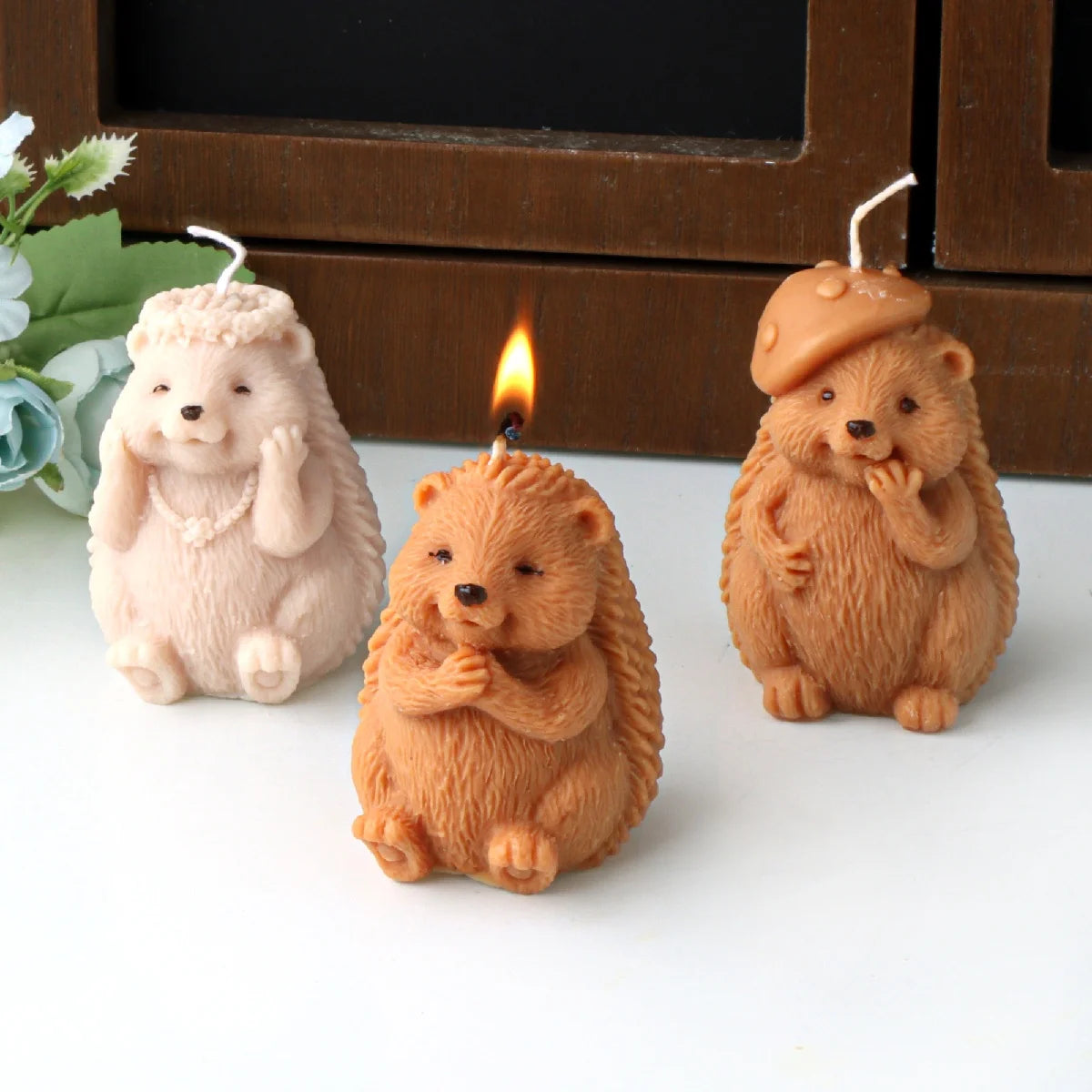 Cute Hedgehog Candle Mold