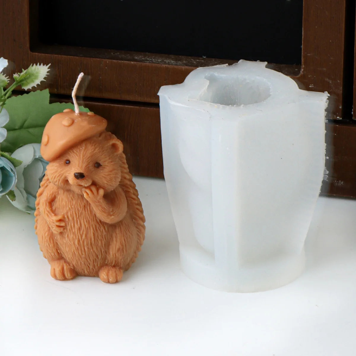 Cute Hedgehog Candle Mold