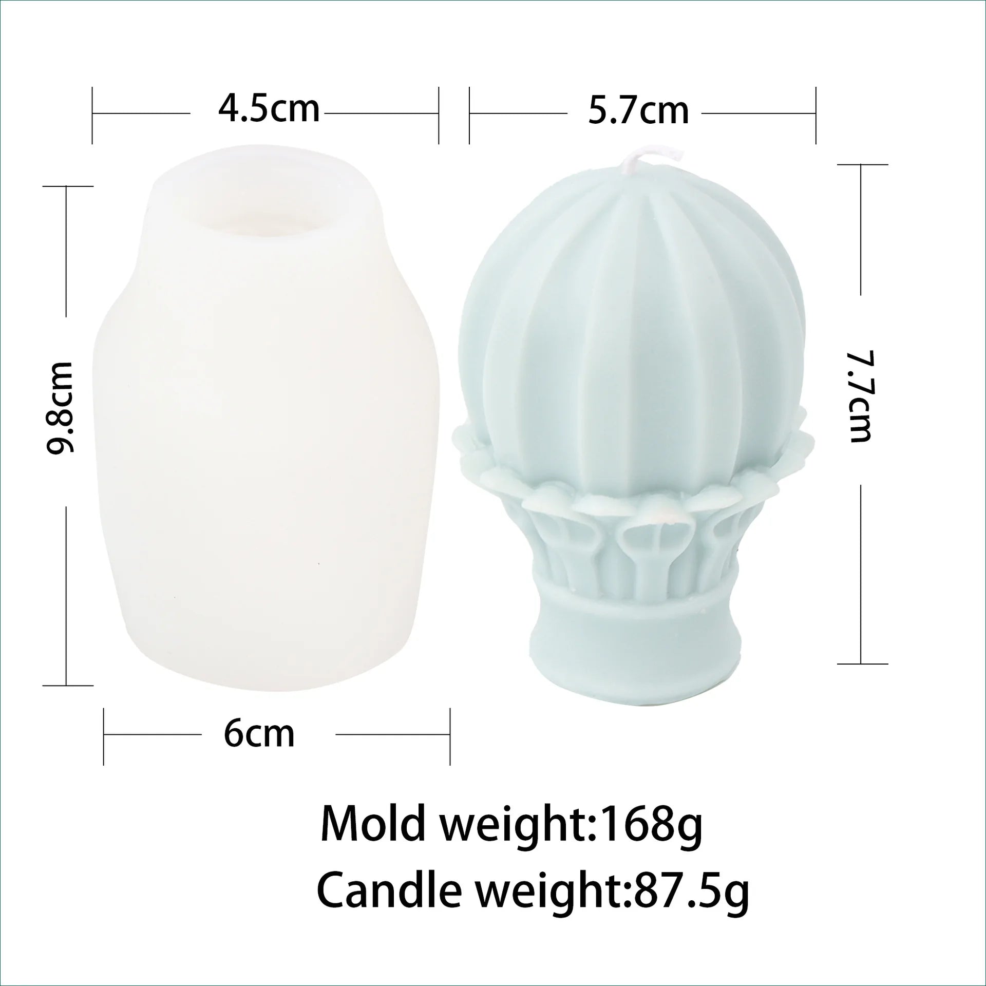 Ancient Greek Roman Column Candle Mold