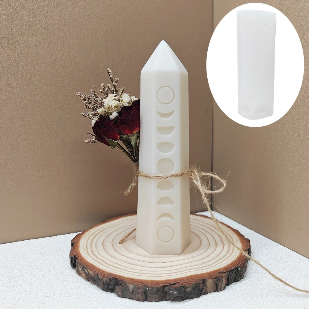 Hexagonal Moon Phase Candle Mold