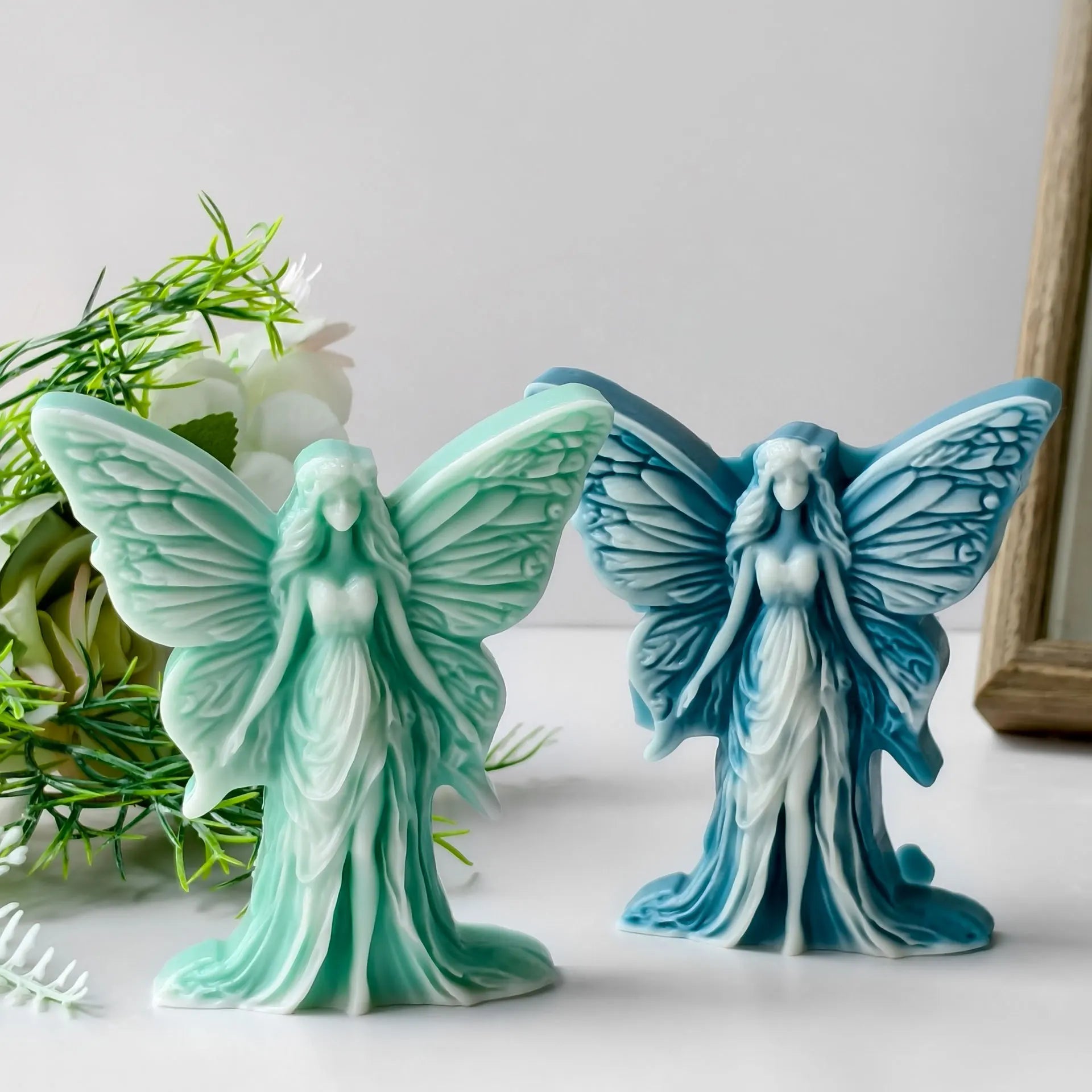 DIY Butterfly & Flower Fairy Design Scented Candle Silicone Mold