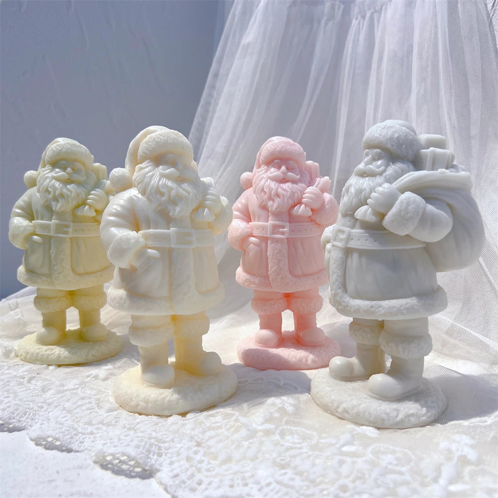 Standing Santa Claus Candle Silicone Mold