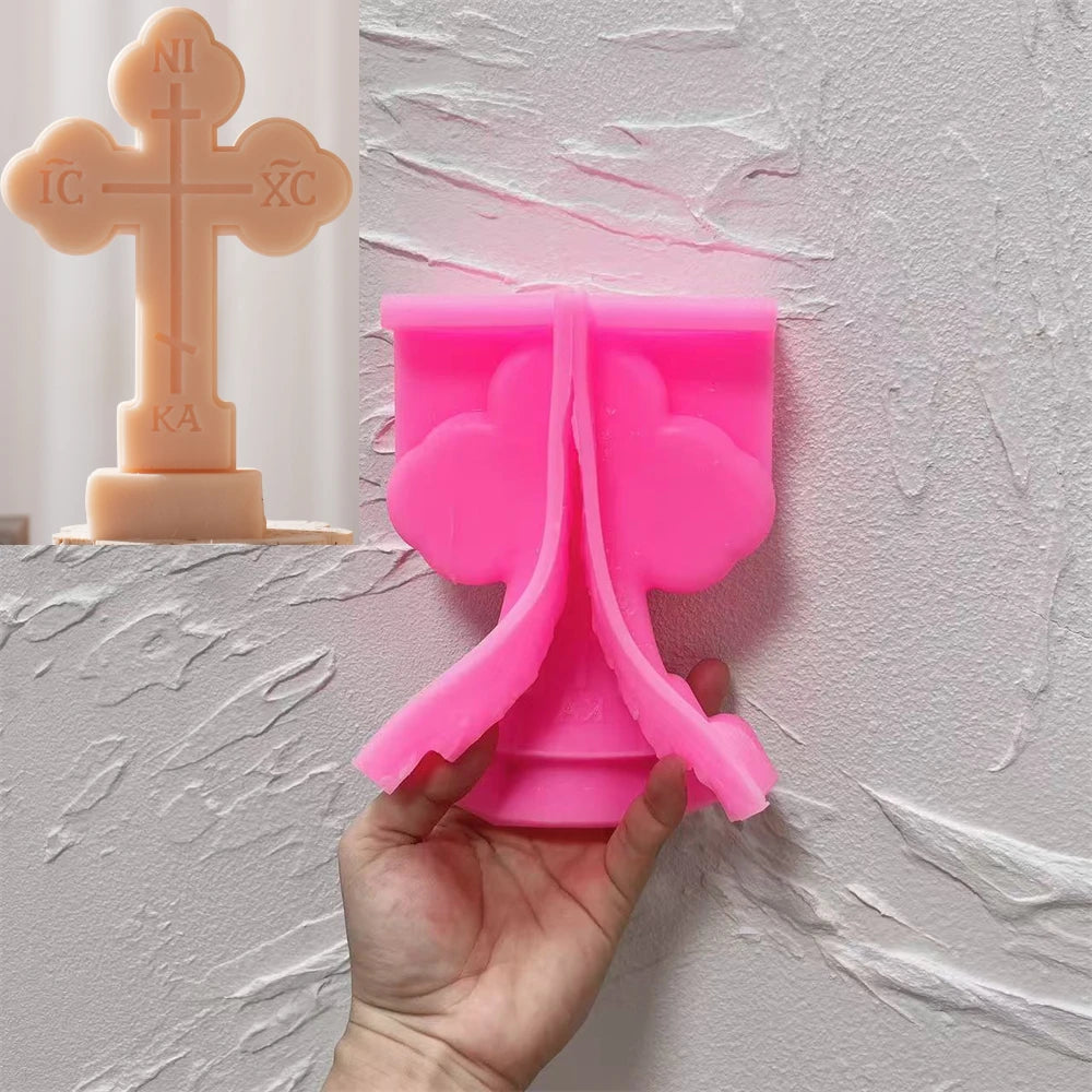 Standing Cross Candle Silicone Mold