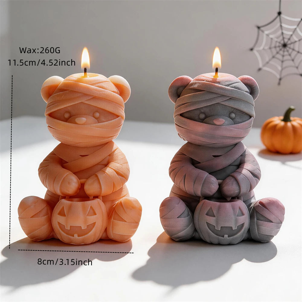 Halloween Mummy Bear Silicone Candle Mold