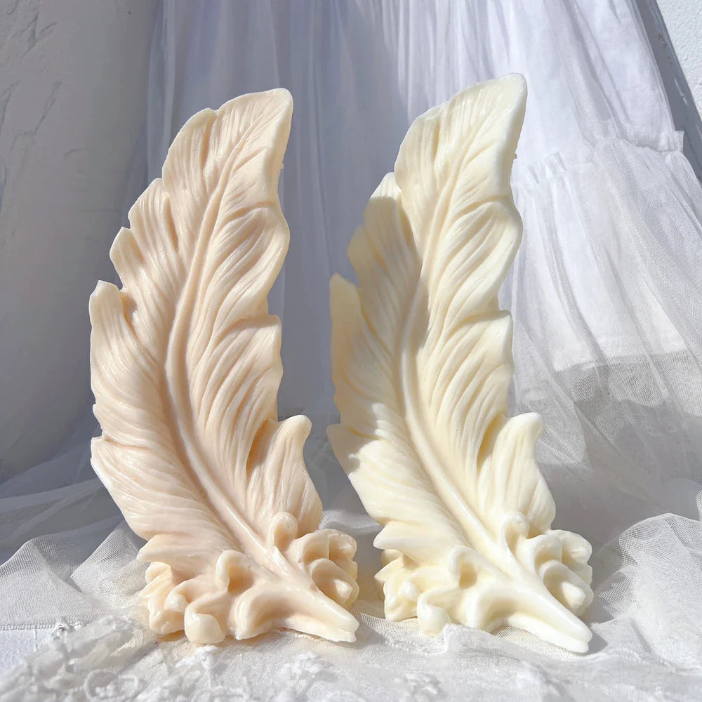 Feather Decorative Silicone Candle Mold