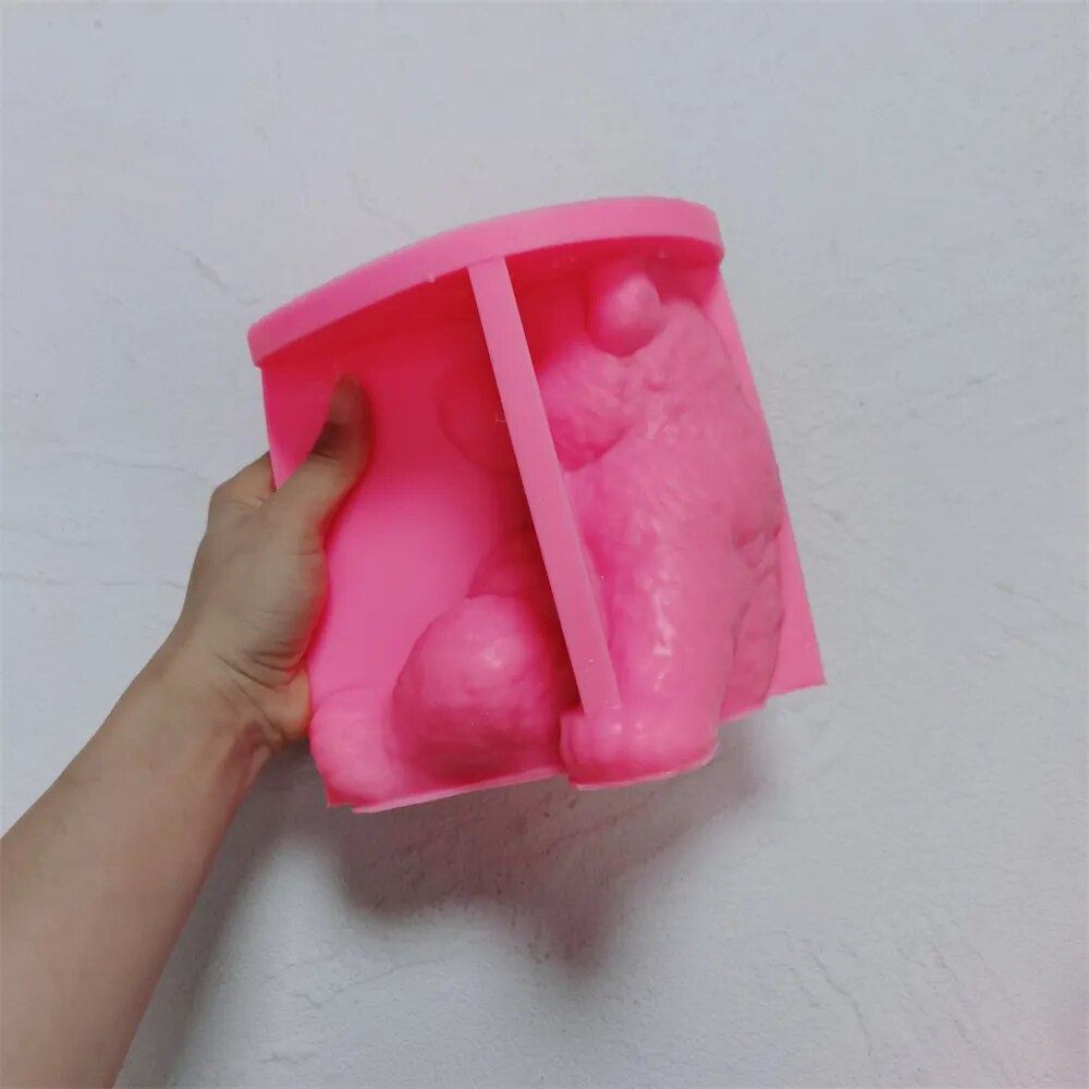 Cute White Bear Candle Silicone Mold