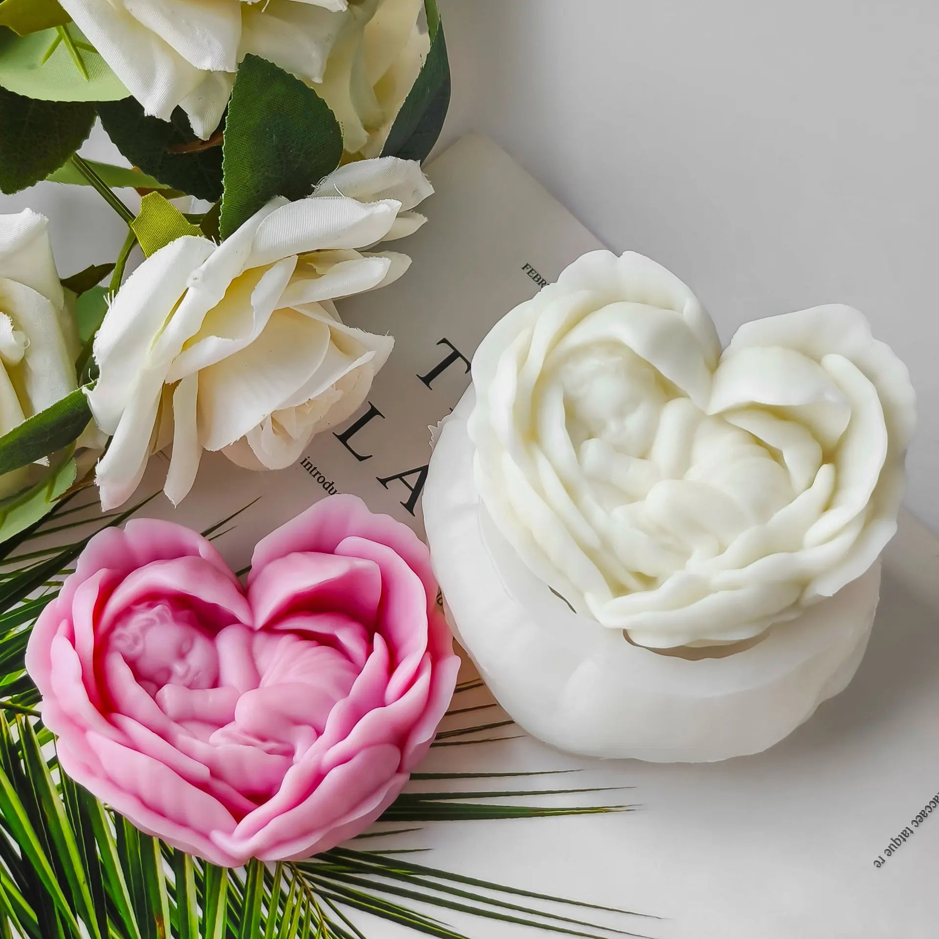 Angel Baby Heart Silicone Candle Mold