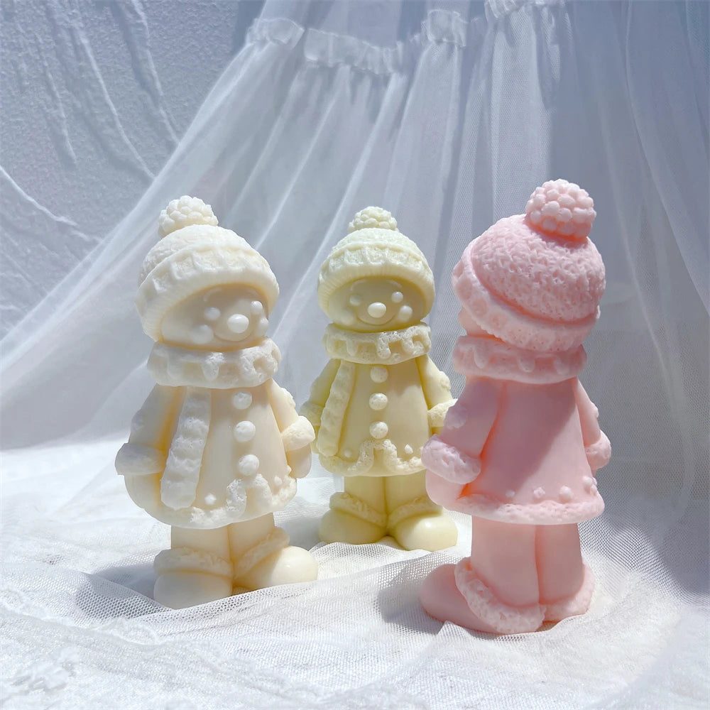 Gingerbread Snowman Candle Silicone Mold