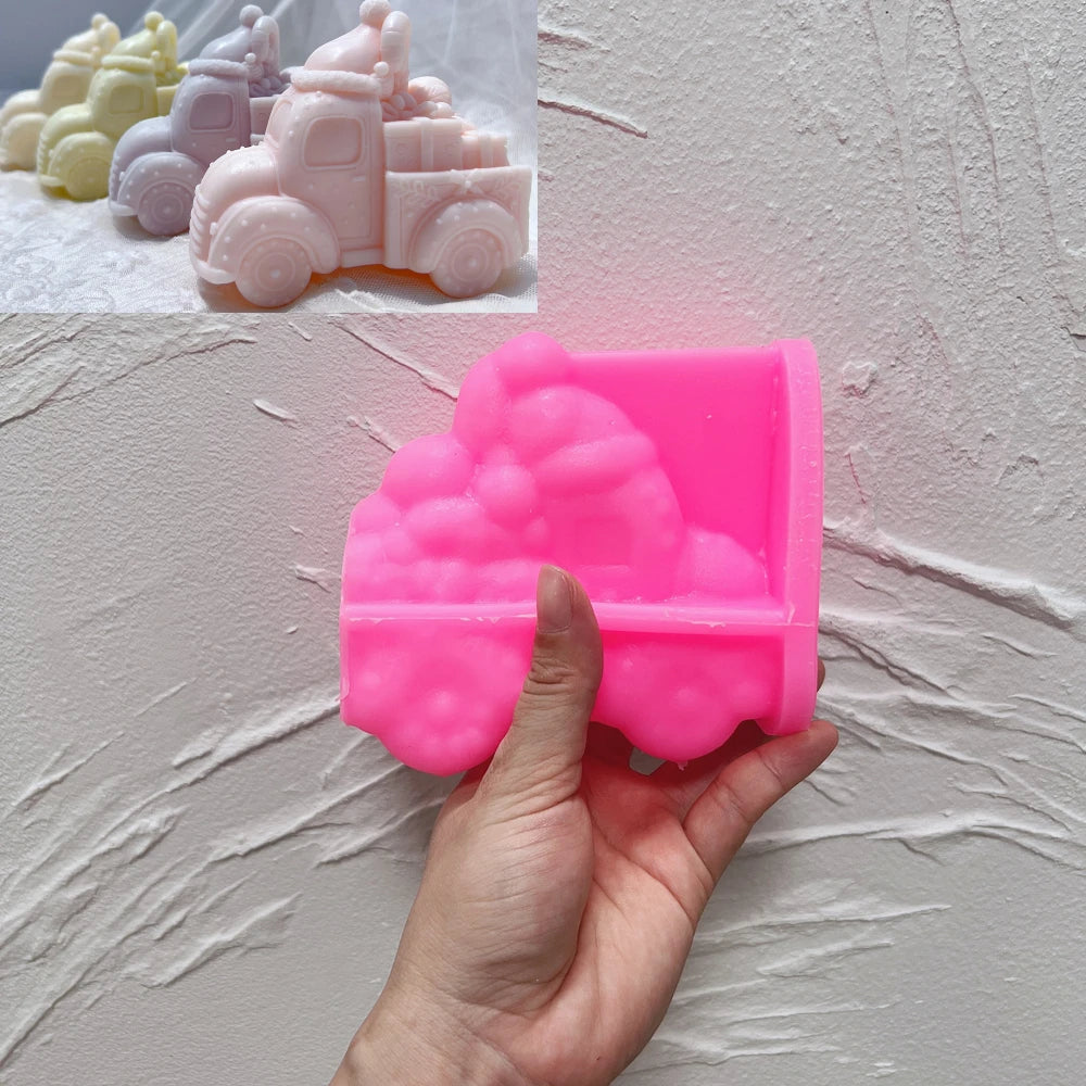 Retro Christmas Truck Candle Mold
