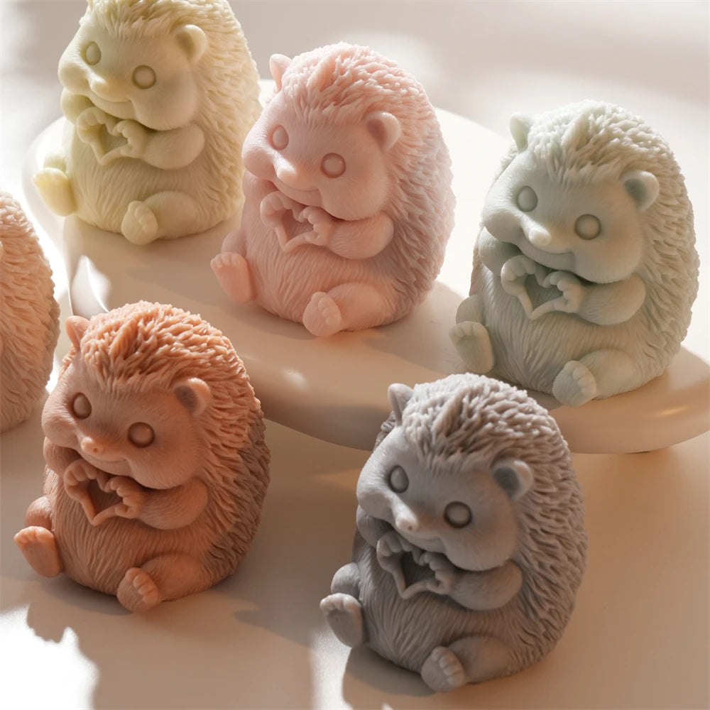 Cute Hedgehog Silicone Candle Mold