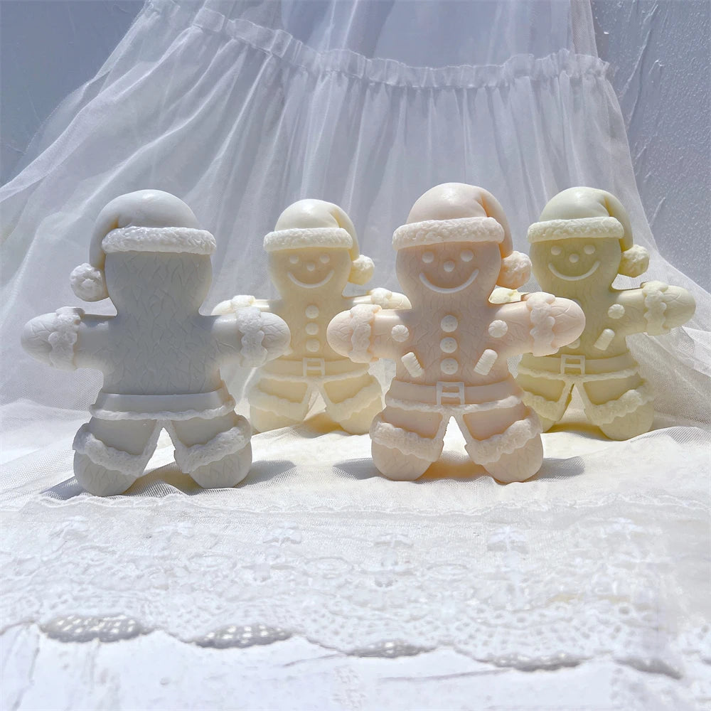 3D Gingerbread Man Silicone Candle Mold