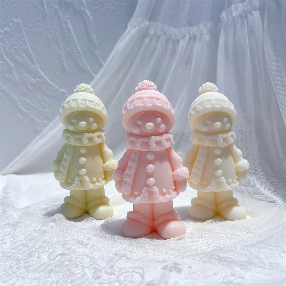 Gingerbread Snowman Candle Silicone Mold